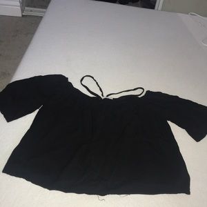 Black off the shoulder top